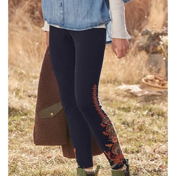 Moterų marginti pieno šilko legins, vidutinio svorio, pieštuko kirpimas, poliesterio mišinys 30–50%