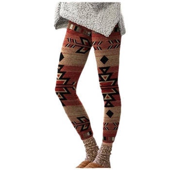 Moterų marginti pieno šilko legins, vidutinio svorio, pieštuko kirpimas, poliesterio mišinys 30–50%