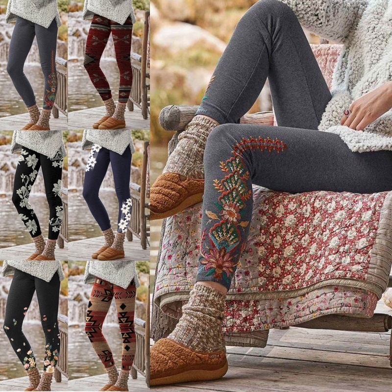 Moterų marginti pieno šilko legins, vidutinio svorio, pieštuko kirpimas, poliesterio mišinys 30–50%