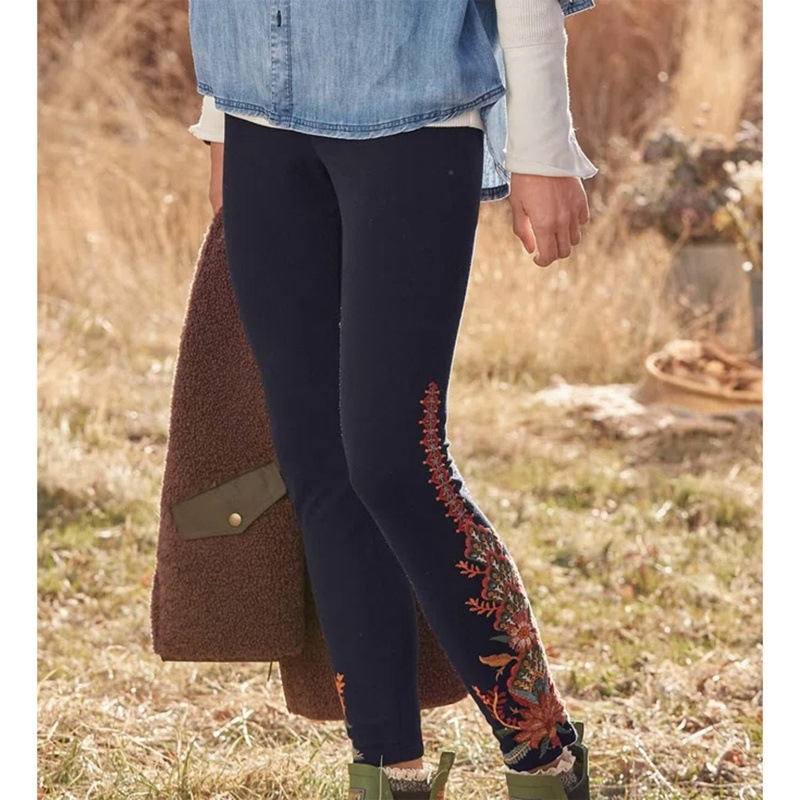 Moterų marginti pieno šilko legins, vidutinio svorio, pieštuko kirpimas, poliesterio mišinys 30–50%