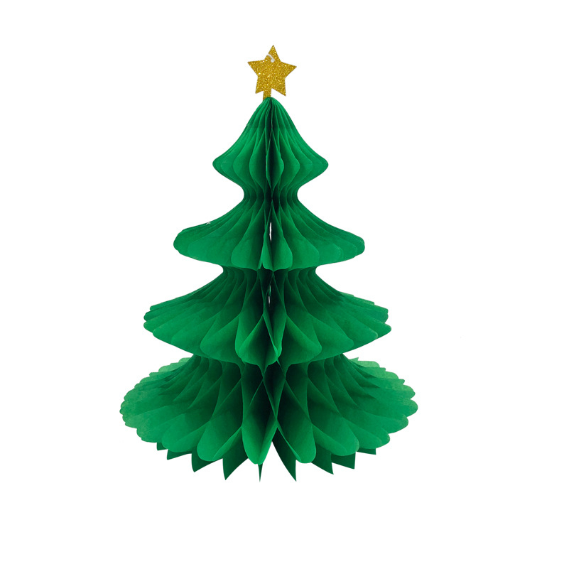 Коледна хартиена топка с медена пита, висяща украса за коледното дърво; офсетово печатане; полуавтоматично производство; лицензиран частен етикет