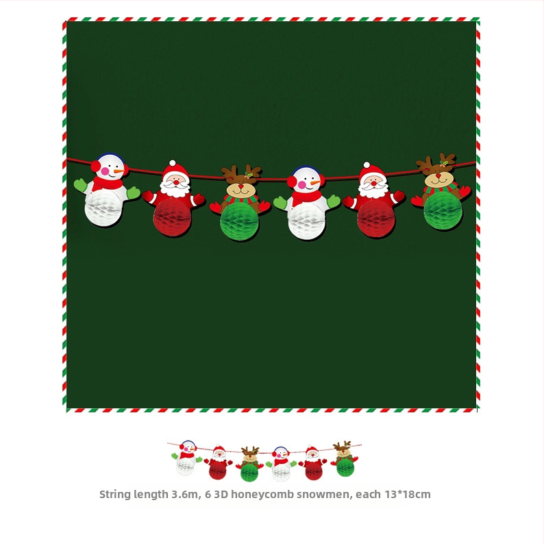 Коледна хартиена топка с медена пита, висяща украса за коледното дърво; офсетово печатане; полуавтоматично производство; лицензиран частен етикет