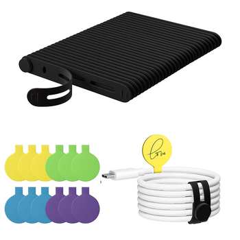 Kábeldoboz szervező asztali tároláshoz — szilikon + Velcro, asztali tárolás, befejező és porvédő berendezés