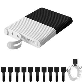 Kábeldoboz szervező asztali tároláshoz — szilikon + Velcro, asztali tárolás, befejező és porvédő berendezés