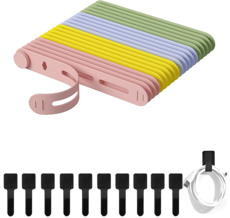 Kábeldoboz szervező asztali tároláshoz — szilikon + Velcro, asztali tárolás, befejező és porvédő berendezés