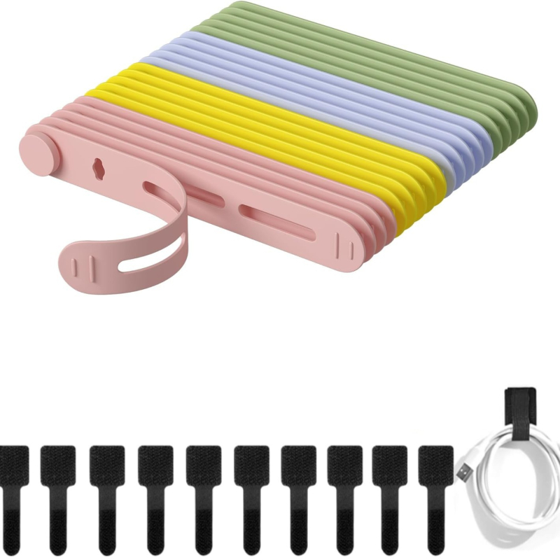 Kábeldoboz szervező asztali tároláshoz — szilikon + Velcro, asztali tárolás, befejező és porvédő berendezés