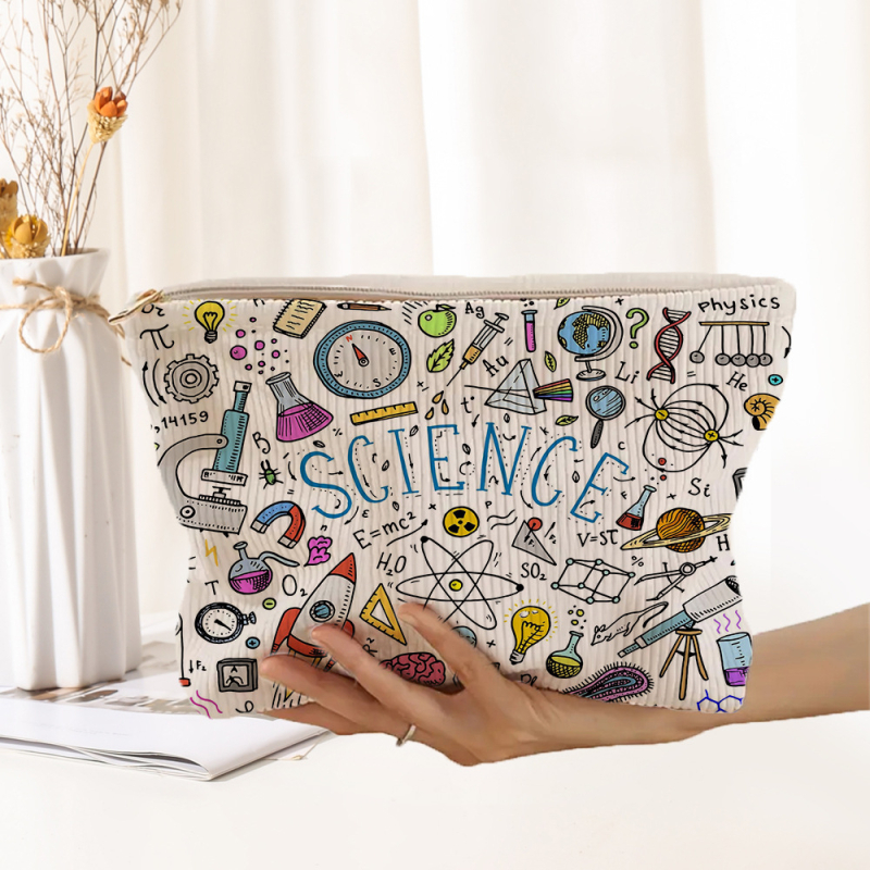 Corduroy cipzáros tároló táska orvosi mintával, lélegző, ultra könnyű, poliészter bélés