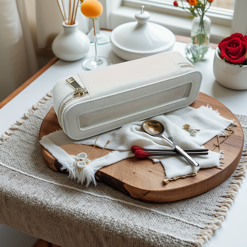 Utazási toalett-táska PVC-ből, poliészter béléssel, vízálló, lélegző, antibakteriális, ultra-könnyű, uniszex