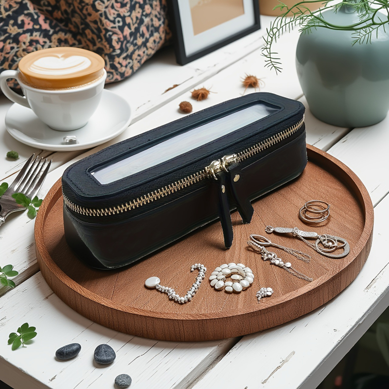 Utazási toalett-táska PVC-ből, poliészter béléssel, vízálló, lélegző, antibakteriális, ultra-könnyű, uniszex