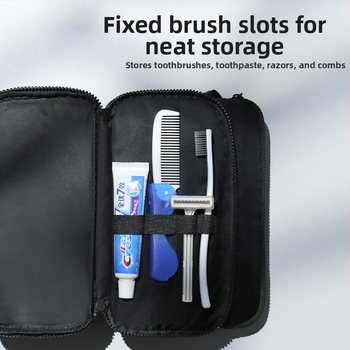 Мъжки несесер за тоалетни принадлежности със мокро/сухо разделение и водоустойчиво съхранение — преносим за пътуване
