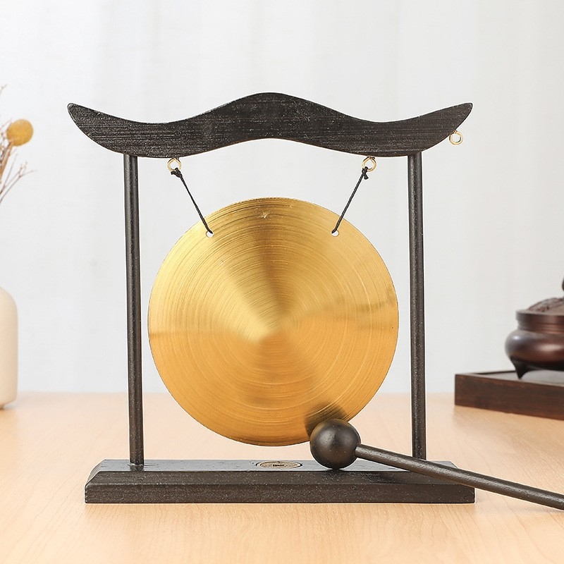 Χαλκός γκόνγκ διακοσμητικό Feng Shui με μοτίβο Bagua Baishou, κινεζικό στιλ μεταλλική τέχνη για οικιακή διακόσμηση