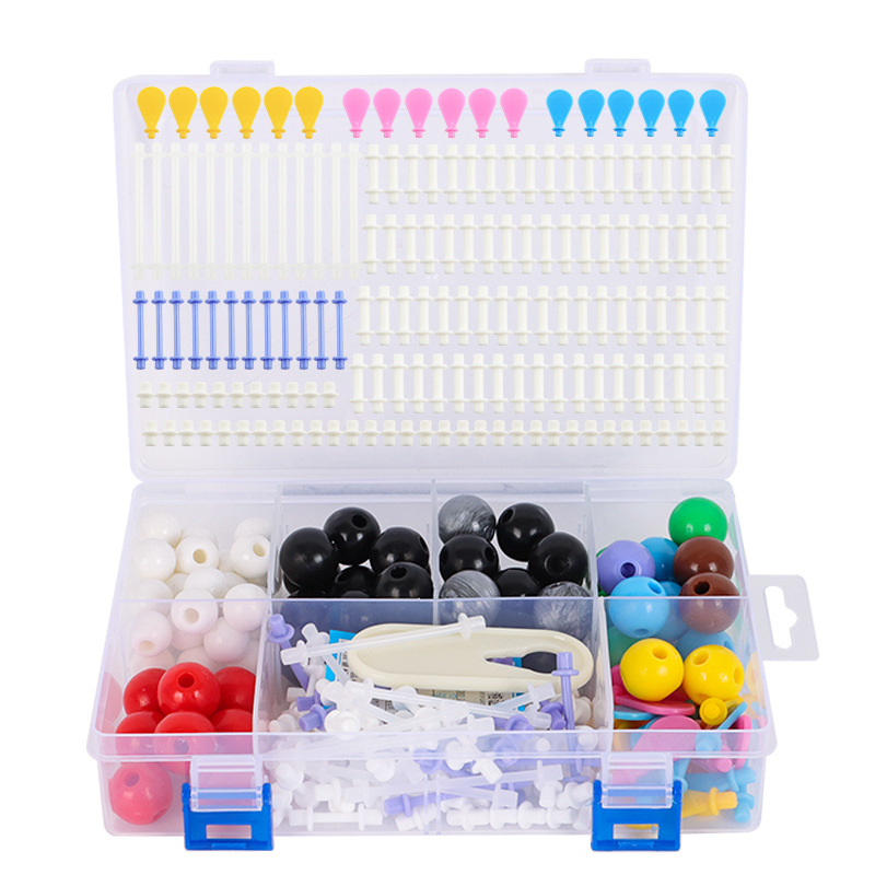 Молекулен модел на структурата, топка-пръчка модел, демонстративно учебно помагало за органични молекули в кристална форма, пластмаса, 540 g