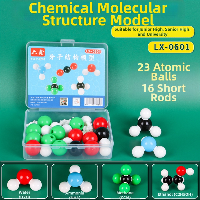 Молекулен модел на структурата, топка-пръчка модел, демонстративно учебно помагало за органични молекули в кристална форма, пластмаса, 540 g