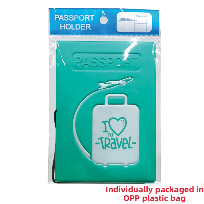 Паспортен калъф с геометричен модел, PVC покритие и подплата от изкуствена кожа, стил уличен за ежедневна употреба