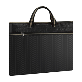 Водоустойчива чанта за документи от оксфордска материя, двойно отделение, цип, за офисни файлове и срещи