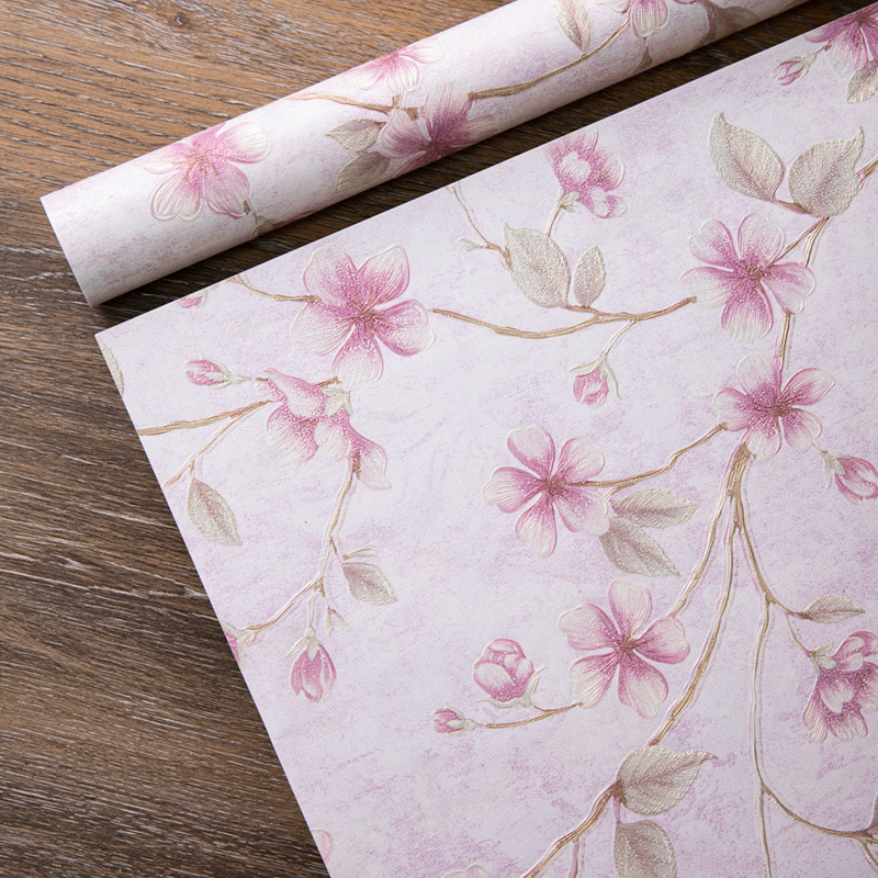 Опаковъчна хартия за подаръци с релефни флорални мотиви в ретро стил, специална хартия; толеранс ±2 см; подаръчна опаковка