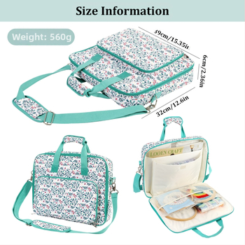 Τσάντα αποθήκευσης κροσέ, κυβοειδής μορφή, μεγάλος χώρος, Oxford ύφασμα, πολυλειτουργική, σειρά Eb Square, κατάλληλη για ταξίδια