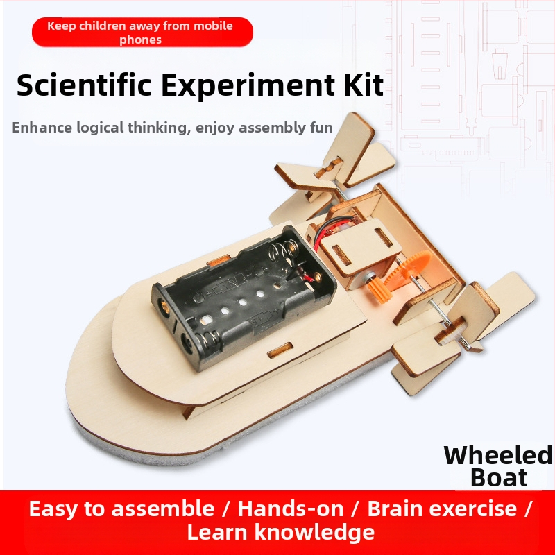 Medinis mokslinių eksperimentų rinkinys DIY fiziniams išradimams, neelektrinis, daugiafunkcinis, amžius 7-14 metų