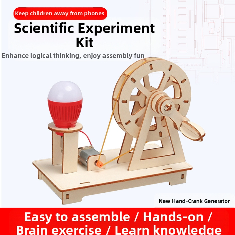 Medinis mokslinių eksperimentų rinkinys DIY fiziniams išradimams, neelektrinis, daugiafunkcinis, amžius 7-14 metų