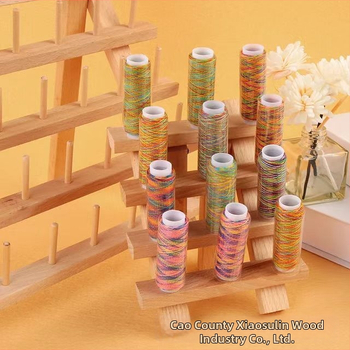 Grove ξύλινο σταντ για ρολά κλωστής – επιτραπέζιος φορητός οργανωτής, μονοεπίπεδη κατασκευή