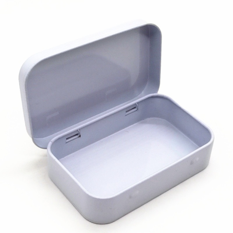 Мини флип метална кутия за бижута и опаковки, квадратна, цинкова ламарина, печат с четири цвята, отпечатано лого, персонализирани размери