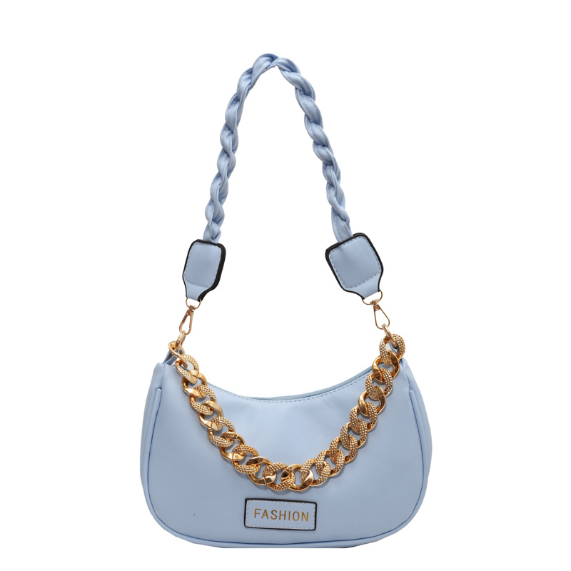 Geantă de umăr — Simplitate urbană; Material PU; Formă tip pernă; Închidere cu fermoar; Căptușeală PU