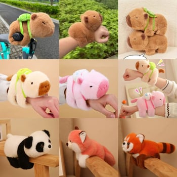 Púslá játék: kapibara slap karkötővel, rendkívül puha rövid plüss, PP gyapot töltőanyag, testre szabható a rajzok szerint