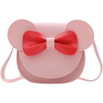 Παιδική PU crossbody τσάντα με φιόγκο, σχέδιο Κινούμενων Σχεδίων για νηπιαγωγείο