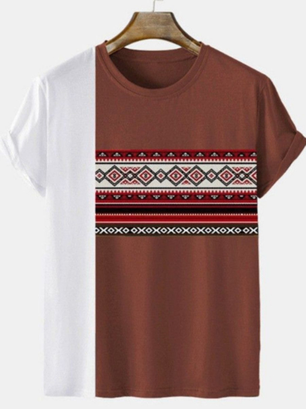 T shirt širokog kroja s 3D kamuflažnim printom, kratki rukavi, okrugli izrez, poliester materijal, digitalni tisak