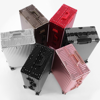 Valiză de călătorie complet din aluminiu pentru afaceri, corp din aliaj aluminiu-magneziu, încuciătoare TSA, roți universale, design dreptunghiular