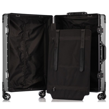 Valiză de călătorie complet din aluminiu pentru afaceri, corp din aliaj aluminiu-magneziu, încuciătoare TSA, roți universale, design dreptunghiular