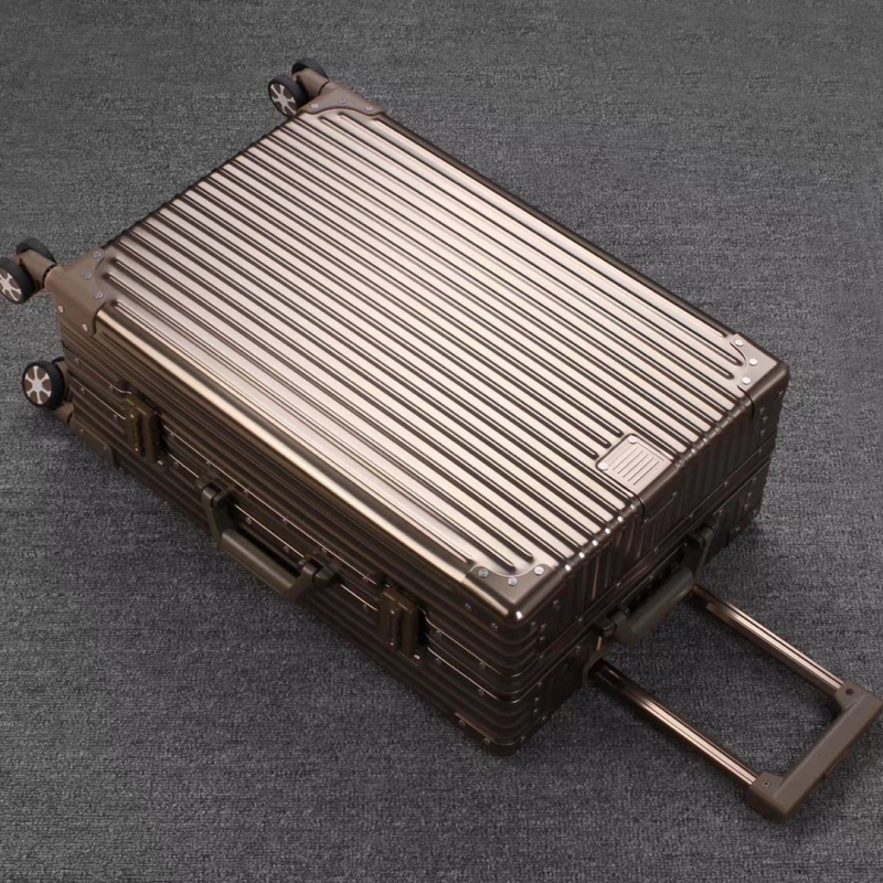 Valiză de călătorie complet din aluminiu pentru afaceri, corp din aliaj aluminiu-magneziu, încuciătoare TSA, roți universale, design dreptunghiular