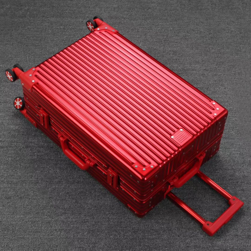 Valiză de călătorie complet din aluminiu pentru afaceri, corp din aliaj aluminiu-magneziu, încuciătoare TSA, roți universale, design dreptunghiular