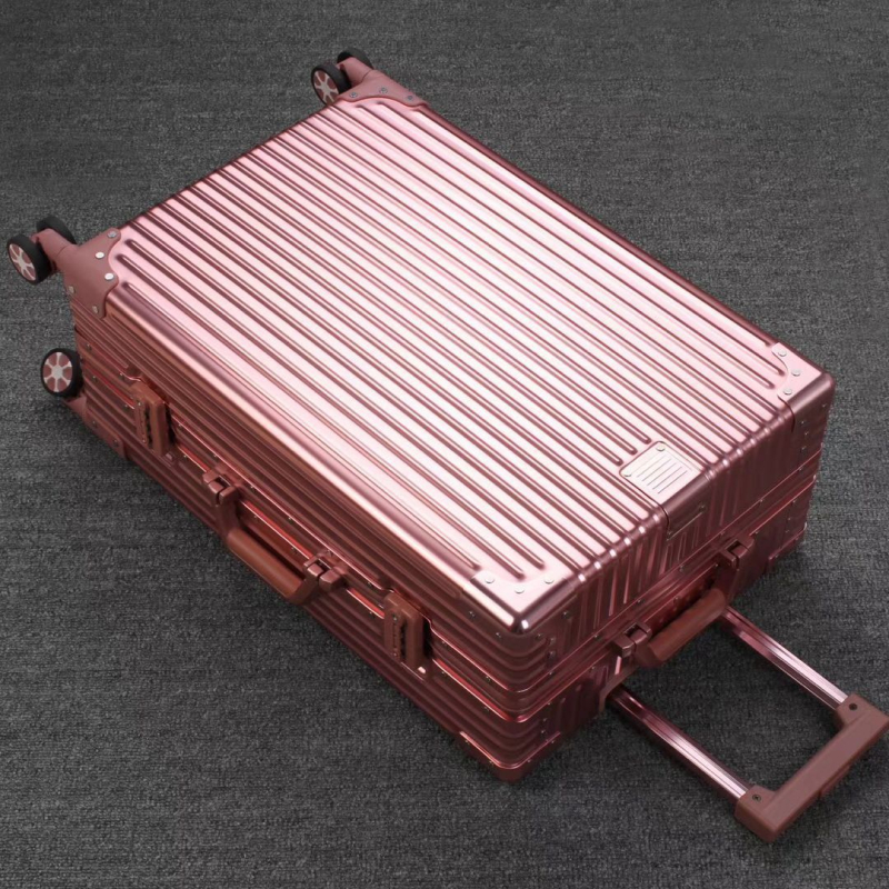 Valiză de călătorie complet din aluminiu pentru afaceri, corp din aliaj aluminiu-magneziu, încuciătoare TSA, roți universale, design dreptunghiular