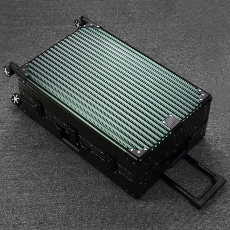 Valiză de călătorie complet din aluminiu pentru afaceri, corp din aliaj aluminiu-magneziu, încuciătoare TSA, roți universale, design dreptunghiular
