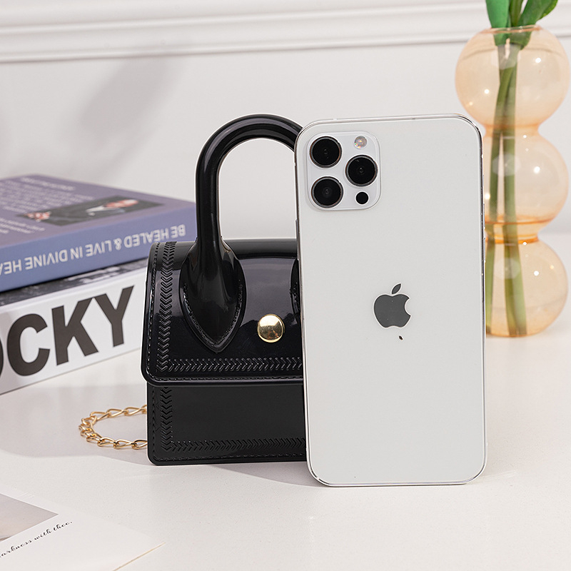 PVC Jelly Pack válltáska fedéllel, függőleges négyzetes formájú, mágneszár