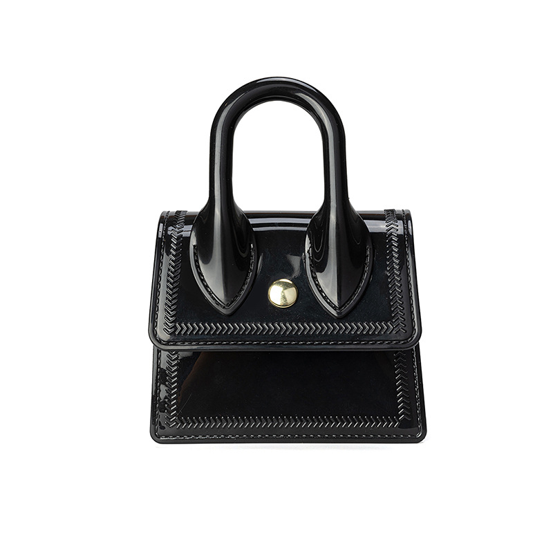 PVC Jelly Pack válltáska fedéllel, függőleges négyzetes formájú, mágneszár