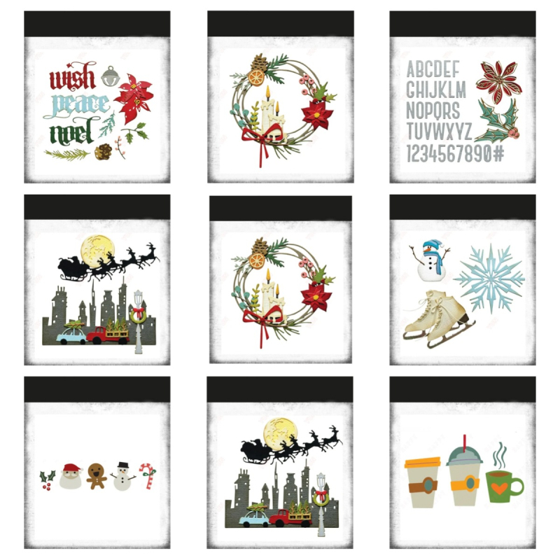 Metalni die-cut kalup s motivom snježnog čovjeka i zvončića, prozirna silikonska pečat za DIY dnevnik, marka TINYBEE, ugljični čelik, elektroplating