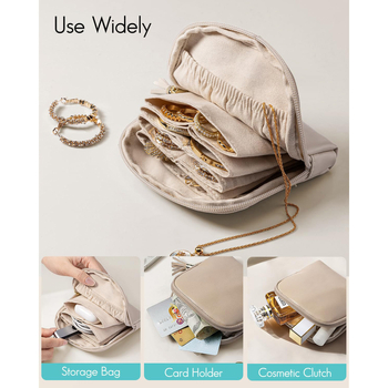 Τσάντα κοσμημάτων, μοντέλο ZC0203, μαλακό υλικό, μοντέρνος μινιμαλιστικός σχεδιασμός, διαθέσιμη προσαρμογή