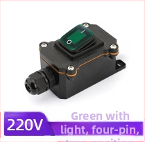 Лодковидна водоустойчива кутия за превключвател за външна употреба, 30 A, съпротивление на контакта ≤50 mΩ, съпротивление на изолацията ≥100 MΩ, 50 000 цикъла, CE, до 440 V