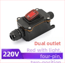 Лодковидна водоустойчива кутия за превключвател за външна употреба, 30 A, съпротивление на контакта ≤50 mΩ, съпротивление на изолацията ≥100 MΩ, 50 000 цикъла, CE, до 440 V