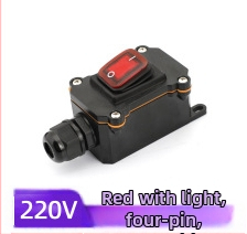 Лодковидна водоустойчива кутия за превключвател за външна употреба, 30 A, съпротивление на контакта ≤50 mΩ, съпротивление на изолацията ≥100 MΩ, 50 000 цикъла, CE, до 440 V