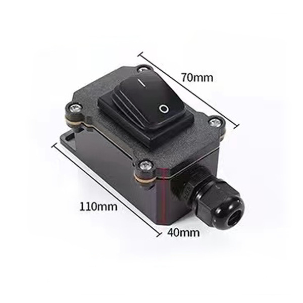 Лодковидна водоустойчива кутия за превключвател за външна употреба, 30 A, съпротивление на контакта ≤50 mΩ, съпротивление на изолацията ≥100 MΩ, 50 000 цикъла, CE, до 440 V