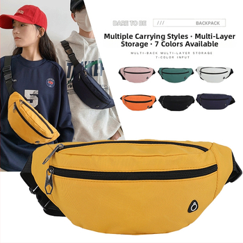 Vyriška Oxford audinio crossbody rankinė su užtrauktuku, poliesterio pamušalas, ID kortelės kišenė, vidinė patch kišenė