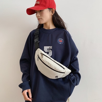 Vyriška Oxford audinio crossbody rankinė su užtrauktuku, poliesterio pamušalas, ID kortelės kišenė, vidinė patch kišenė