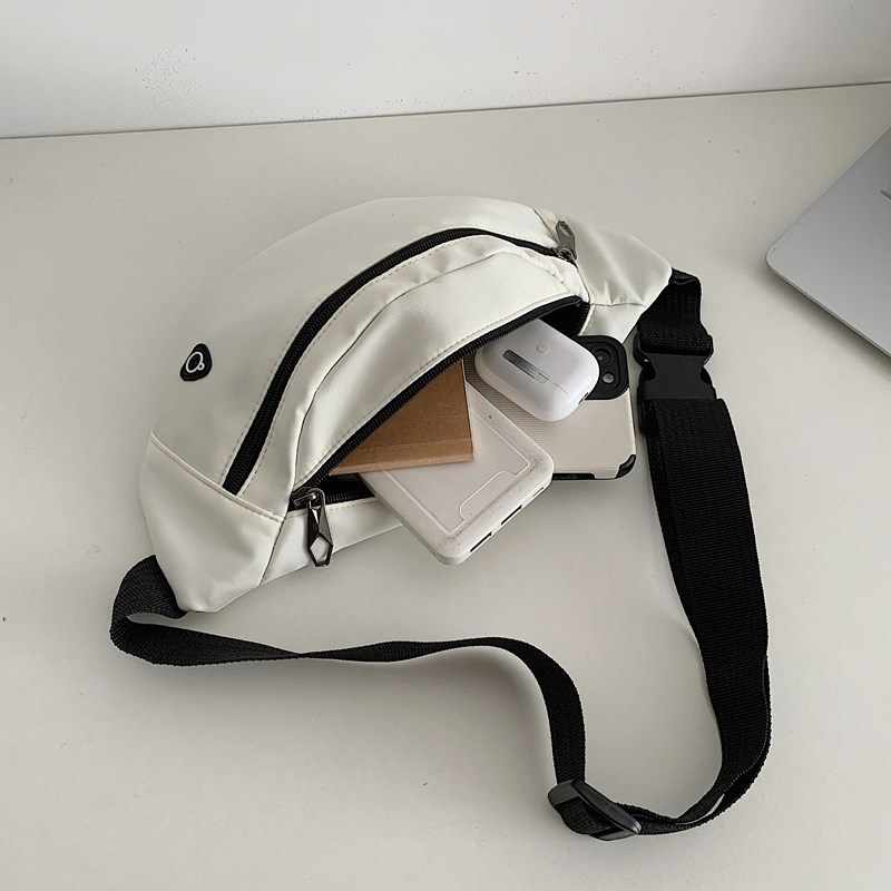 Vyriška Oxford audinio crossbody rankinė su užtrauktuku, poliesterio pamušalas, ID kortelės kišenė, vidinė patch kišenė