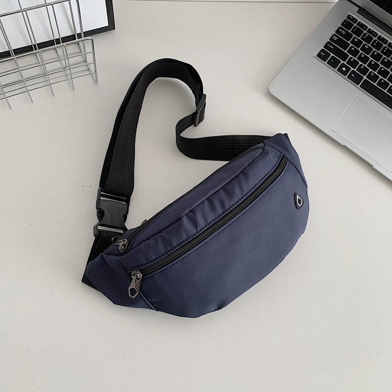 Vyriška Oxford audinio crossbody rankinė su užtrauktuku, poliesterio pamušalas, ID kortelės kišenė, vidinė patch kišenė
