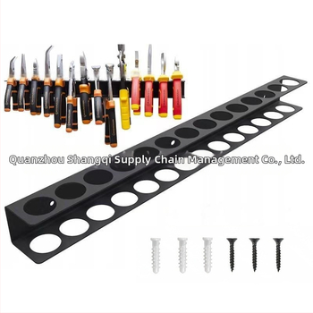 Τοίχου αποθήκευτικός ράφι εργαλείων από χάλυβα άνθρακα, απλός μοντέρνος σχεδιασμός, εγκατάσταση με βίδες, 1 επίπεδο, πολλαπλών χρήσεων