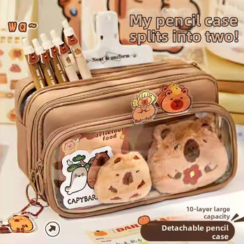 Platneni neseser za olovke s velikim kapacitetom, korejskog stila, za učenike osnovne i srednje škole