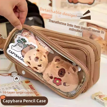 Θήκη μολυβιών από καμβά με μεγάλο χώρο, Κορεάτικου στυλ, κατάλληλη για μαθητές δημοτικού, γυμνασίου και λυκείου